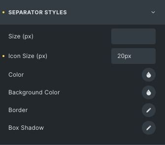 Multi Button: Separator Style Settings