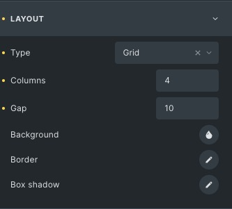 layout settings