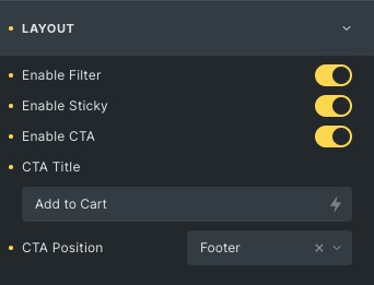 Comparison Table: Layout Style Settings