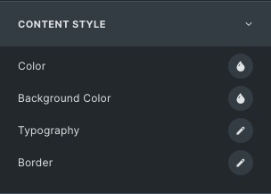 Content Ticker: Content Style Settings