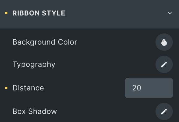 Call To Action: Ribbon Style Settings