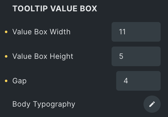 Chart: Tooltip Value Box Settings