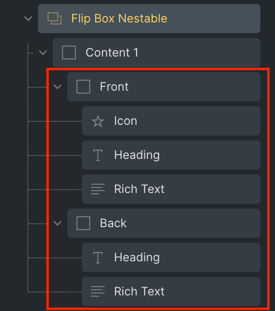 Flip Box(Nestable): Front & Back Option in Structure