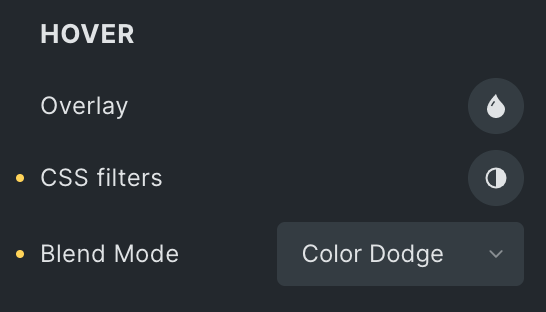 Call To Action: Hover Overlay Effects Settings