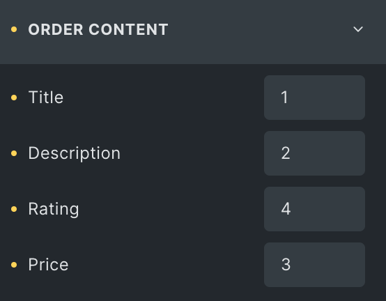 Woo Products: Order Content Settings