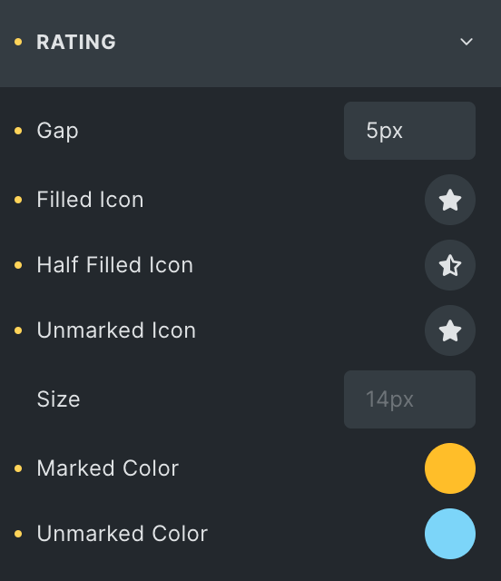 Woo Products: Rating Settings