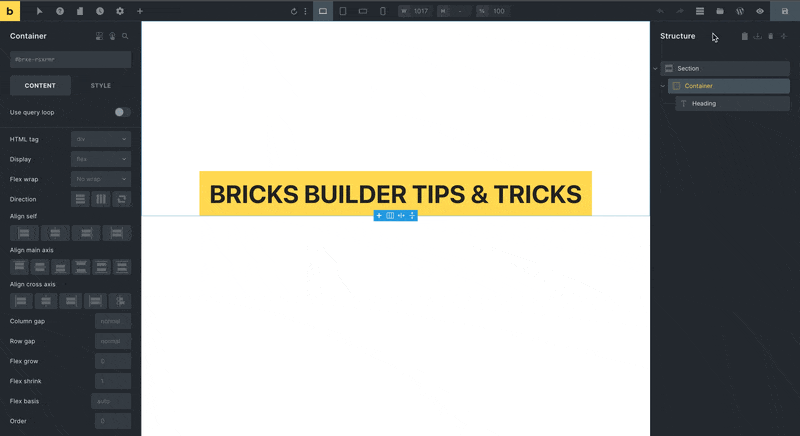 Bricks Builder: Create & Insert Template Settings