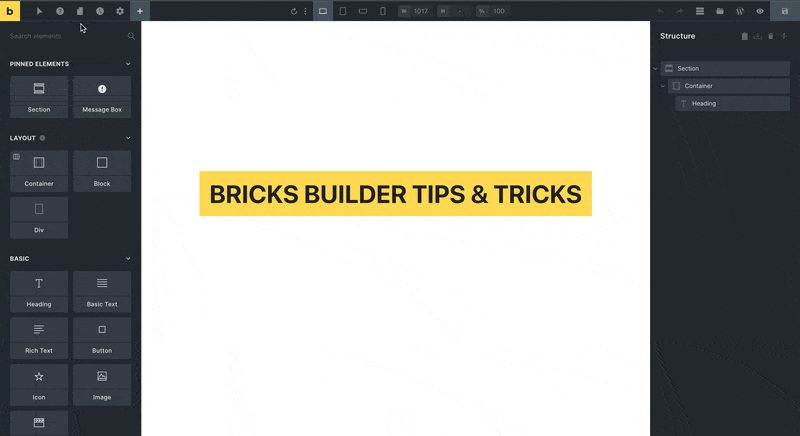Bricks Builder: Switch Pages From Builder Settings
