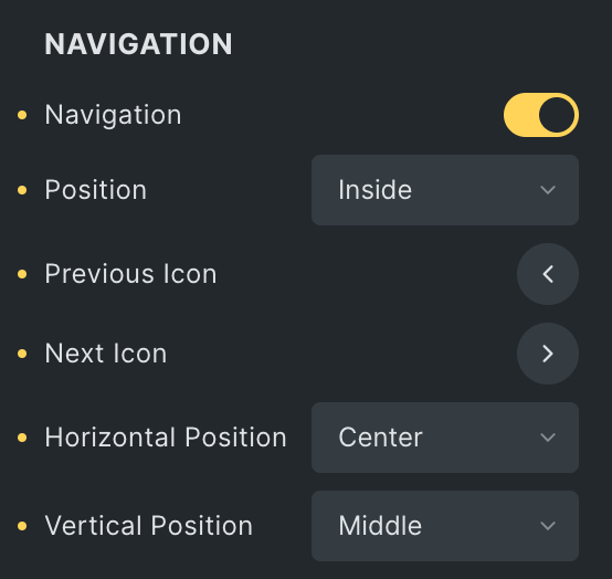 Testimonial Slider: Slider Navigation Settings
