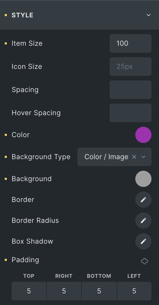 Image Stack: Style Settings