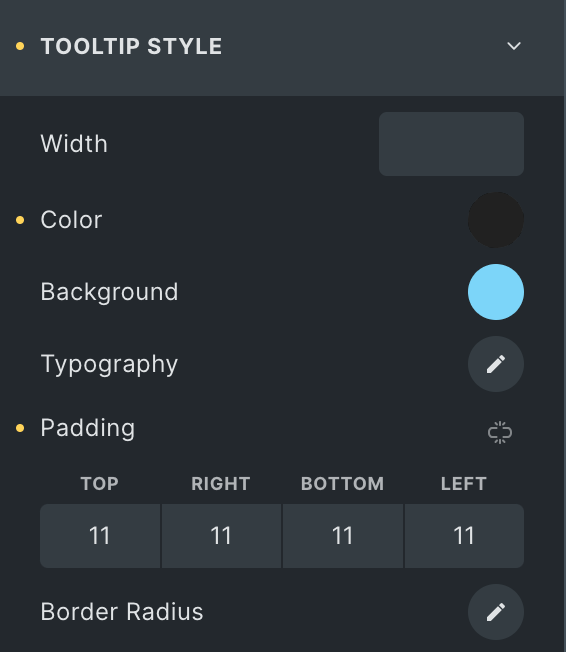 Image Stack: Tooltip Style Settings