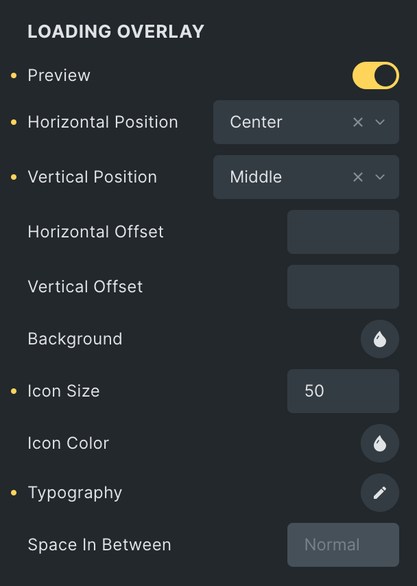 WooProducts: Loading Overlay Style Settings