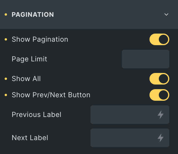 WooProducts: Pagination Settings