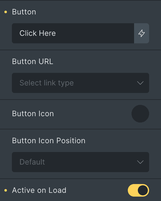 Image Accordion: Button Settings