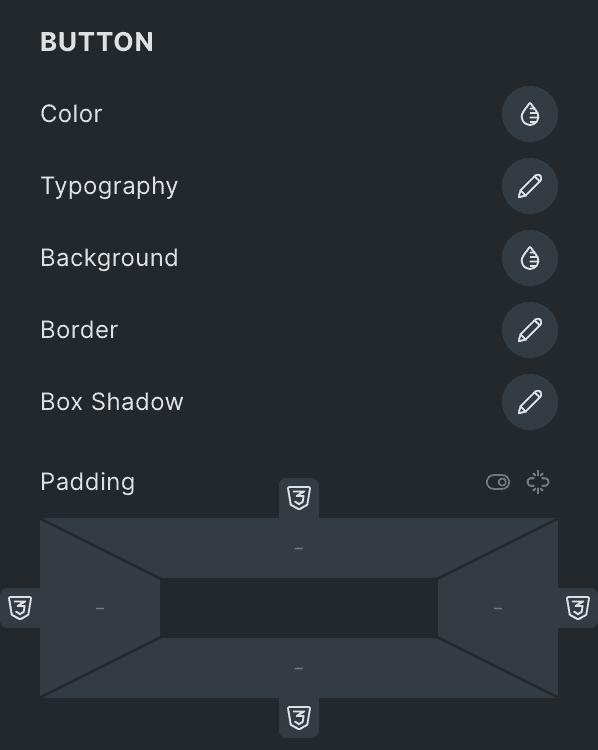 Image Accordion: Button Style Settings