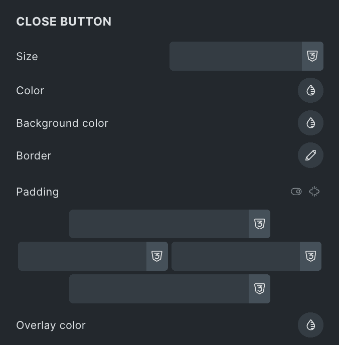 Woo Product Review: Close Button Styling Settings