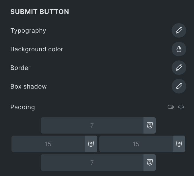 Woo Product Review: Form Submit Button Styling Settings