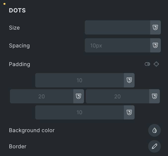 Woo Product Review: Dots Style Settings