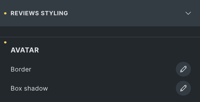 Woo Product Review: Slider Reviews Styling Settings